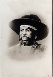 Menelik II（1844-1913）の肖像、エチオピアの皇帝。